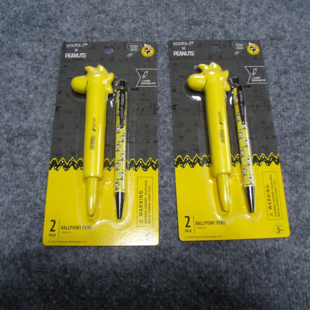 yoobi  Peanuts ball point pens  QTY 4